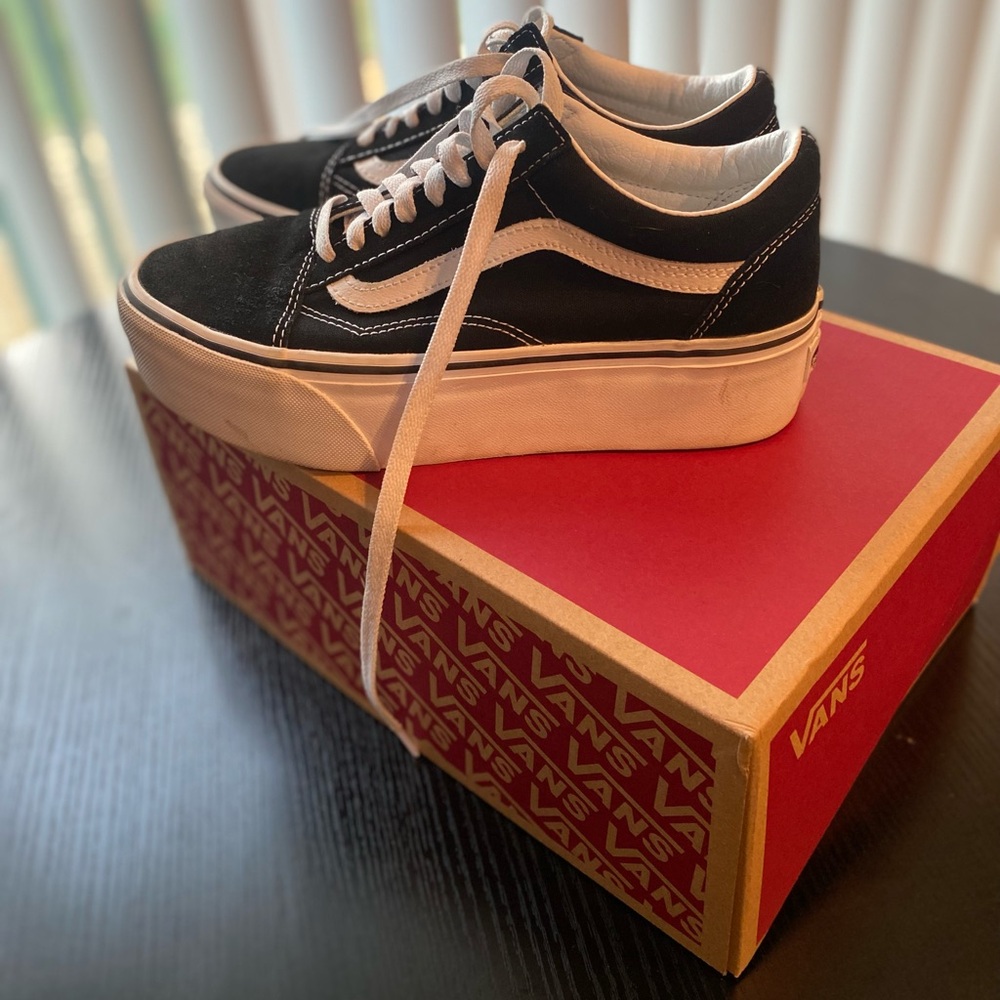 Vans old skool stackform Black and White sneakers